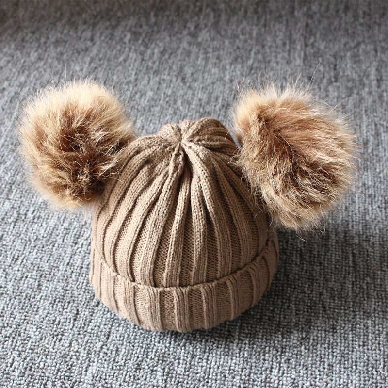 Wholesale cashmere beanie winter hat pom pom beanies long knit winter pompom beanie solid color warm pom