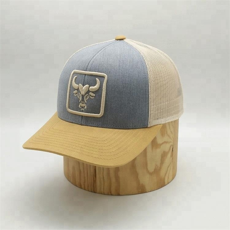 3D Embroidery 6 Panel Trucker Cap Custom Mesh Hat