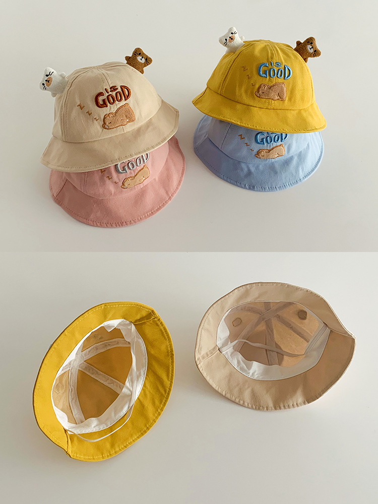 Custom New Design Cotton Kids Bucket Hat Adjustable Size Colorful Baby Toddler Sun Hats