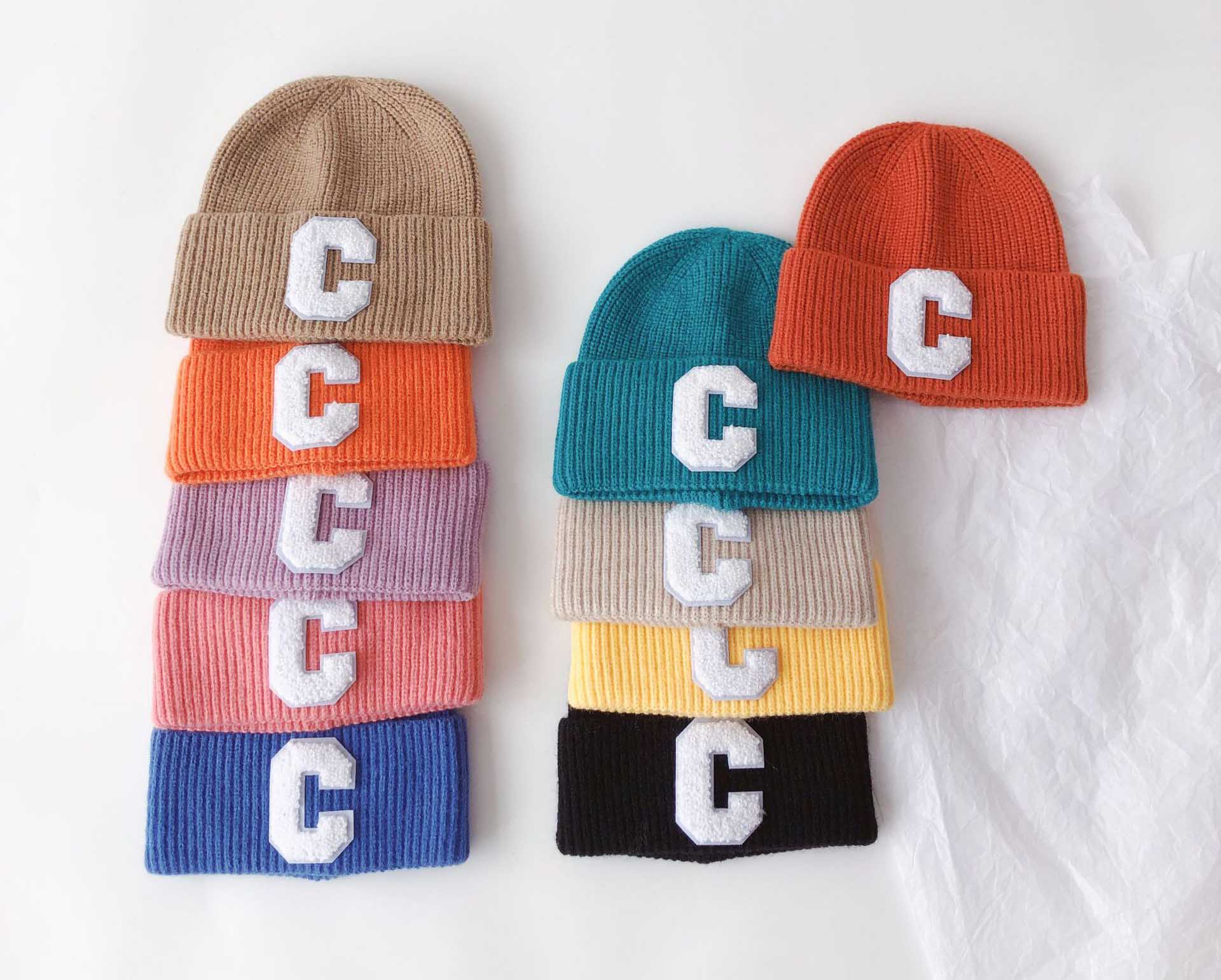 Available Stock Wholesale Winter Custom Different Color Knit Cuff Hats