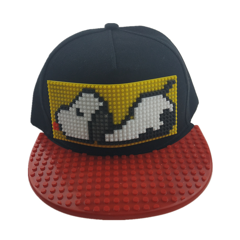Black Lego Pattern Outdoor Hats for Kids Children Adults